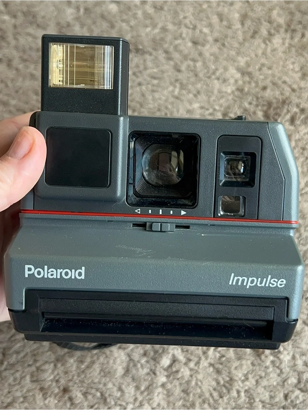 Vintage Polaroid impulse Instant Camera - Black  - no issues
